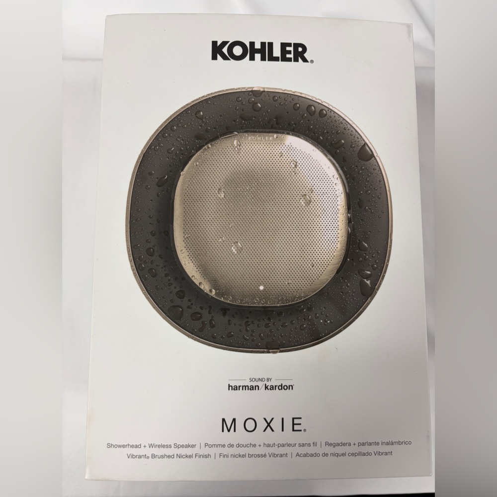 Kohler Moxie Showerhead with Wireless Speaker - Vibrant Brushed Nickel